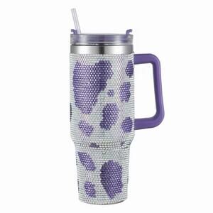 40oz  Rhinestone Drinking Tumbler Stainless Steel 40 oz Cup Insulated with Lid